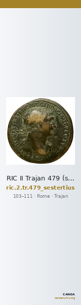 RIC II Trajan 479 (sestertius) — CANOA
