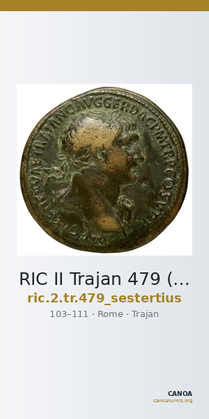 RIC II Trajan 479 (sestertius) — CANOA