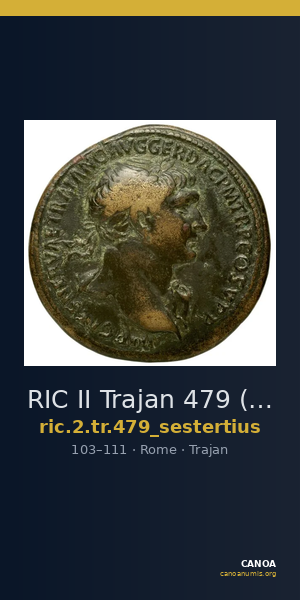 RIC II Trajan 479 (sestertius) — CANOA