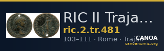 RIC II Trajan 481 — CANOA