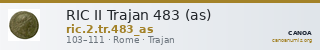 RIC II Trajan 483 (as) — CANOA