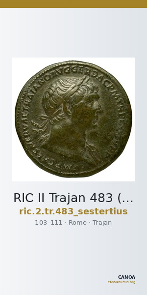 RIC II Trajan 483 (sestertius) — CANOA