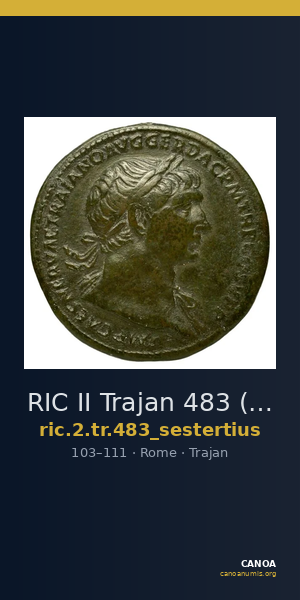 RIC II Trajan 483 (sestertius) — CANOA