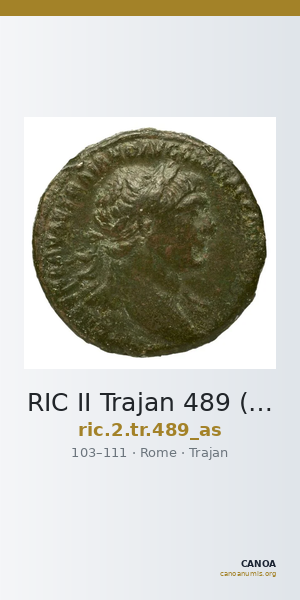 RIC II Trajan 489 (as) — CANOA