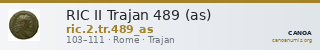 RIC II Trajan 489 (as) — CANOA