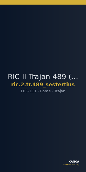 RIC II Trajan 489 (sestertius) — CANOA