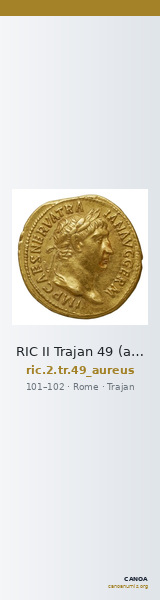 RIC II Trajan 49 (aureus) — CANOA