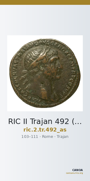 RIC II Trajan 492 (as) — CANOA