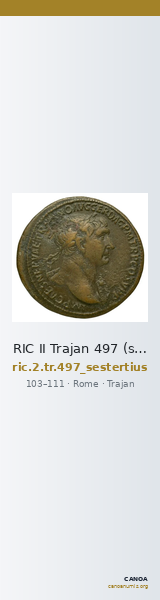 RIC II Trajan 497 (sestertius) — CANOA