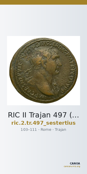 RIC II Trajan 497 (sestertius) — CANOA