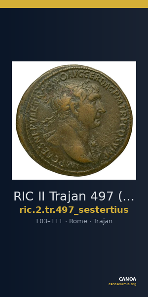 RIC II Trajan 497 (sestertius) — CANOA