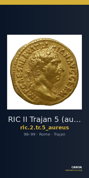 RIC II Trajan 5 (aureus) — CANOA