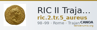 RIC II Trajan 5 (aureus) — CANOA