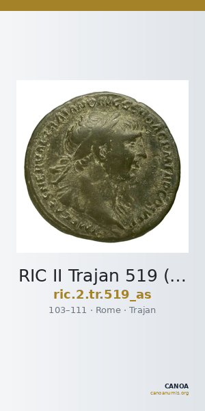 RIC II Trajan 519 (as) — CANOA