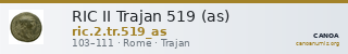 RIC II Trajan 519 (as) — CANOA