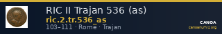 RIC II Trajan 536 (as) — CANOA