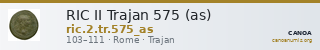 RIC II Trajan 575 (as) — CANOA