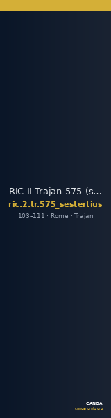 RIC II Trajan 575 (sestertius) — CANOA