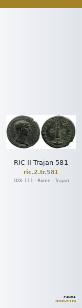 RIC II Trajan 581 — CANOA