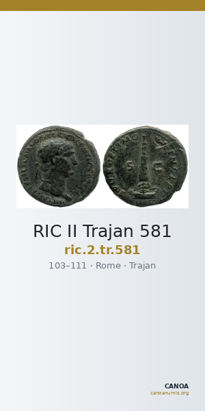 RIC II Trajan 581 — CANOA