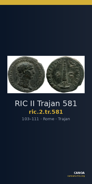RIC II Trajan 581 — CANOA