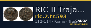 RIC II Trajan 593 — CANOA