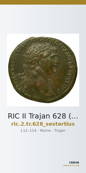 RIC II Trajan 628 (sestertius) — CANOA