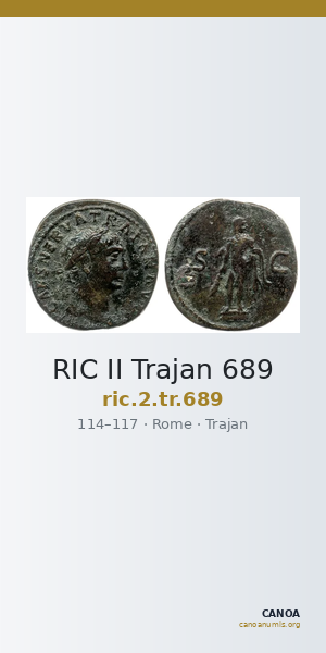 RIC II Trajan 689 — CANOA