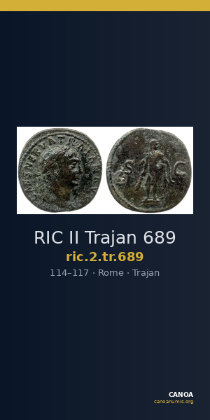 RIC II Trajan 689 — CANOA