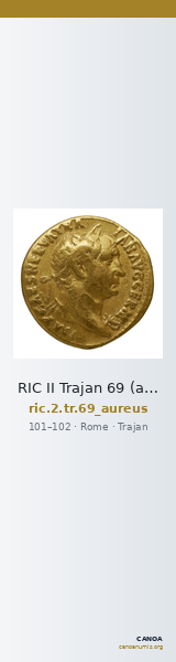 RIC II Trajan 69 (aureus) — CANOA