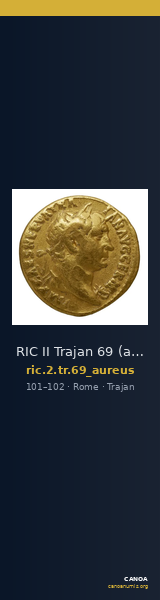 RIC II Trajan 69 (aureus) — CANOA