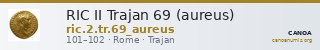 RIC II Trajan 69 (aureus) — CANOA