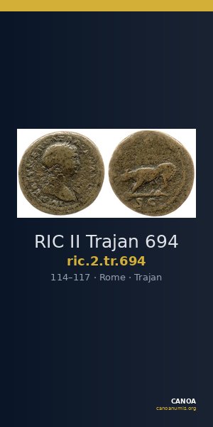 RIC II Trajan 694 — CANOA