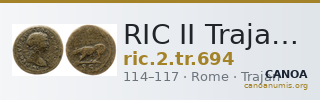 RIC II Trajan 694 — CANOA