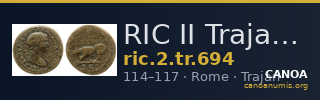 RIC II Trajan 694 — CANOA