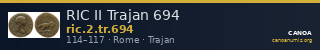 RIC II Trajan 694 — CANOA