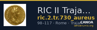 RIC II Trajan 730 (aureus) — CANOA