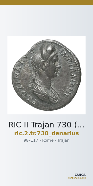 RIC II Trajan 730 (denarius) — CANOA