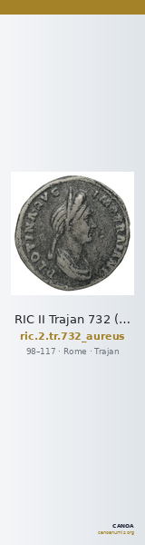 RIC II Trajan 732 (aureus) — CANOA