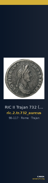 RIC II Trajan 732 (aureus) — CANOA