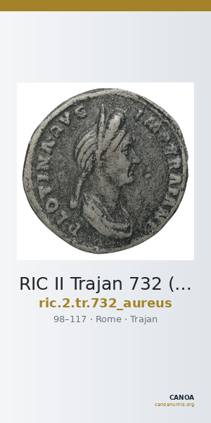 RIC II Trajan 732 (aureus) — CANOA