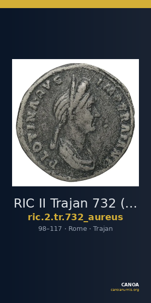 RIC II Trajan 732 (aureus) — CANOA