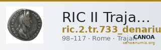 RIC II Trajan 733 (denarius) — CANOA