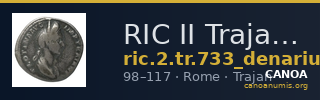 RIC II Trajan 733 (denarius) — CANOA