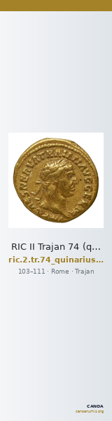 RIC II Trajan 74 (quinarius aureus) — CANOA