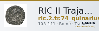 RIC II Trajan 74 (quinarius) — CANOA