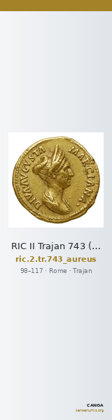 RIC II Trajan 743 (aureus) — CANOA