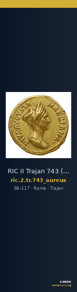 RIC II Trajan 743 (aureus) — CANOA