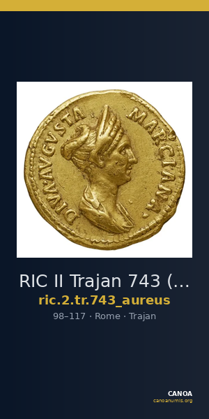 RIC II Trajan 743 (aureus) — CANOA