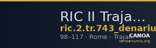 RIC II Trajan 743 (denarius) — CANOA
